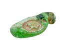 300 AD ROMAN ANIMAL GREEN GLASS MEDALLION PENDANT. An ancient Roman gree glass amulet pendant. Image - 2
