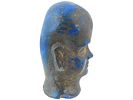 ANCIENT EGYPTIAN HAND CARVED LAPIS LAZULI HEAD 300 BC. An ancient Egyptian hand carved of lapis Image - 3