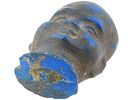 ANCIENT EGYPTIAN HAND CARVED LAPIS LAZULI HEAD 300 BC. An ancient Egyptian hand carved of lapis Image - 5