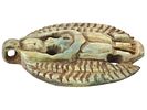 ANCIENT EGYPTIAN CARVED LIMESTONE SCARAB AMULET PENDANT. An ancient Egyptian hand carved green Image - 3