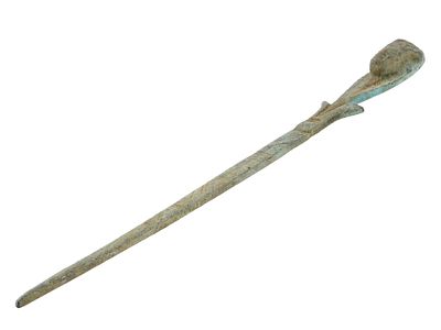 ANCIENT EGYPTIAN BRONZE CEREMONIAL GARMENT PIN. An ancient Egyptian bronze ceremonial garment