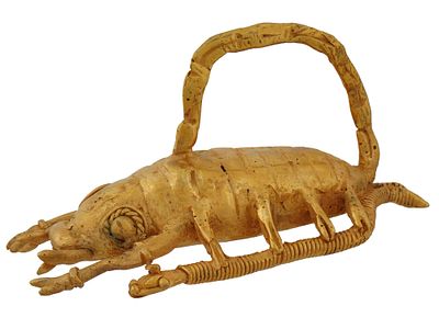 SOUTH AMERICAN TAIRONA TUMBAGA SCORPION FIGURINE. South American tumbaga figurine of a scorpion.
