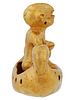 SOUTH AMERICAN QUIMBAYA TUMBAGA CANOE FIGURINE. South American Quimbaya tumbaga figurine Image - 1