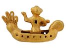 SOUTH AMERICAN QUIMBAYA TUMBAGA CANOE FIGURINE. South American Quimbaya tumbaga figurine Image - 2