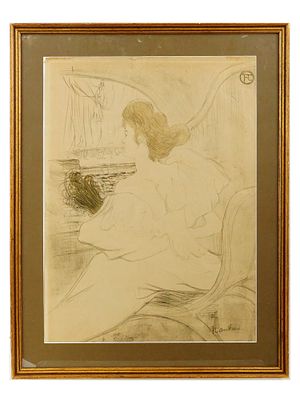HENRI DE TOULOUSE LAUTREC FRENCH LITHOGRAPH SIGNED. Henri de Toulouse Lautrec, French, 1864 to