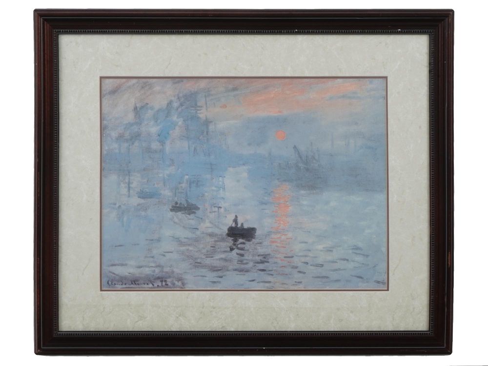 IMPRESSIONIST FRENCH LITHOGRAPH AFTER CLAUDE MONET. A lithographic print on paper after the 