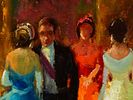 MANNER OF LUDWIG GSCHOSSMANN OIL PAINTING BALLROOM. Oil on canvas board painting. In the style Image - 2