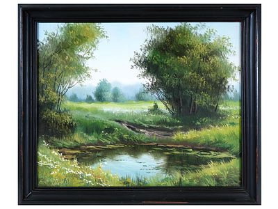 UKRANIAN LANDSCAPE OIL PAINTING BY DMYTRO MEUSH. Oil on canvas painting by Dmytro Meush, born