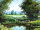 UKRANIAN LANDSCAPE OIL PAINTING BY DMYTRO MEUSH. Oil on canvas painting by Dmytro Meush, born Image - 1