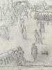 FRENCH SKETCH DRAWING AFTER BERNARD BUFFET. After Bernard Buffet, French, 1928 to 1999, a pen Image - 1