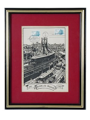 1983 BROOKLYN BRIDGE FIRST DAY COVER WITH STAMPS. A First Day of Issue cover dedicated to the 