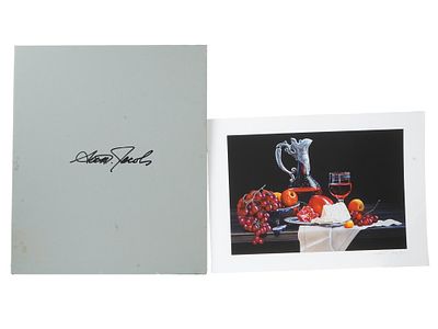 AMERICAN STILL LIFE PRINT BY SCOTT JACOBS SIGNED IOB. Scott Jacobs, American, born 1958, a color 