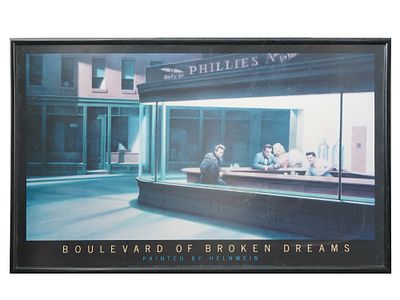 VINTAGE POSTER BOULEVARD OF BROKEN DREAMS BY HELNWEIN. A vintage American poster titled 