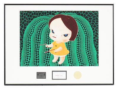 DEATH NYC SIGNED COLOR PRINT WITH COA. A Death NYC color print on paper depicting a portrait of