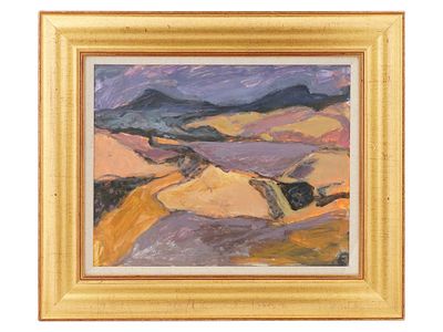 SHEILA MACNAB MACMILLAN ABSTRACT LANDSCAPE OIL PAINTING. Sheila Macnab Macmillan, Scottish, 1928