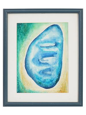 ABSTRACT WATERCOLOR PAINTING BY LAUZON. A watercolor on paper abstract painting by Lauzon.