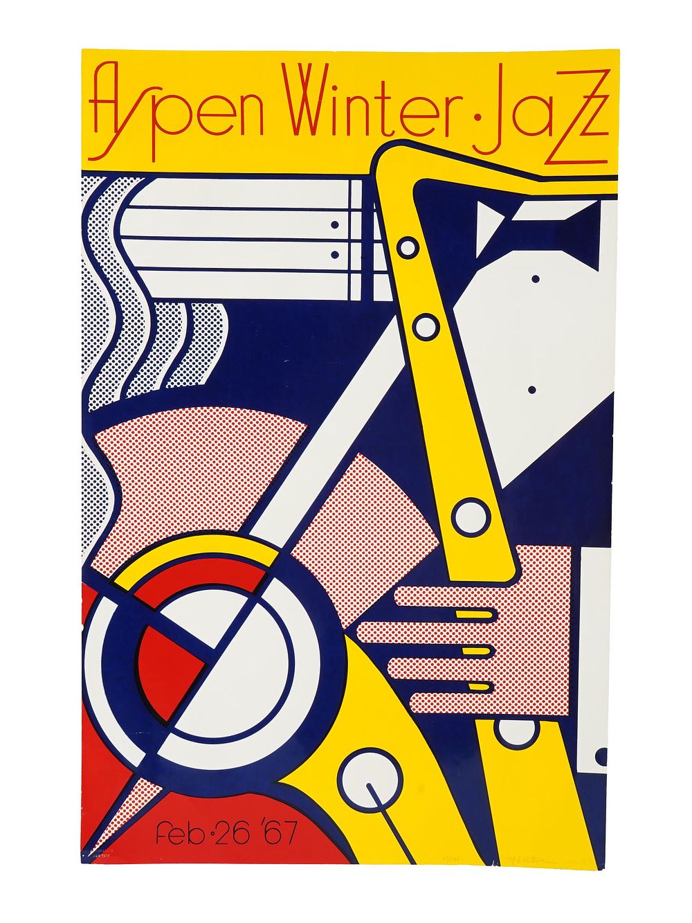 LTD AMERICAN LITHOGRAPH ROY LICHTENSTEIN SIGNED. A limited edition color lithograph on paper 