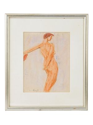 AMERICAN MIXED MEDIA PAINTING BY MILTON AVERY. Milton Clark Avery, American, 1885 to 1965, an