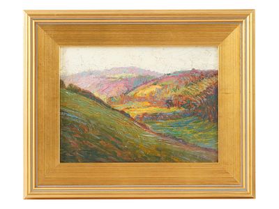 OIL ON BOARD PAINTING SIGNED FERNAND GUEY. Oil on board painting signed Fernand Guey, 1877 to