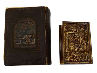 TWO VINTAGE AND ANTIQUE JUDAICA HEBREW PRAYER BOOKS. Two vintage and antique Judaica Hebrew