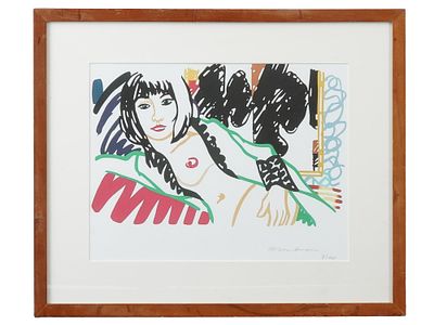 TOM WESSELMANN NUDE WOMAN SILKSCREEN SIGNED. Tom Wesselmann, American, 1931 to 2004, a limited 