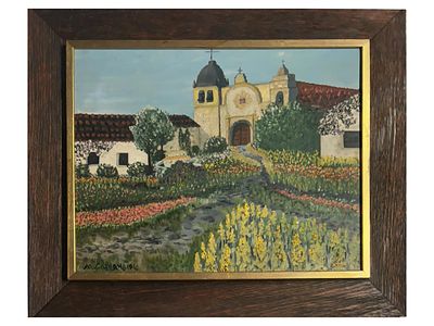 SIGNED MARTIROS SARYAN ARMENIAN OIL LANDSCAPE PAINTING. Signed Martiros Saryan, Armenian, 1880 