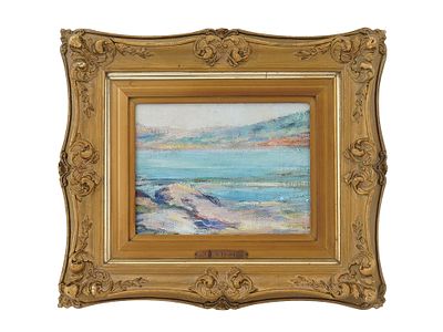 ATTR TO GUY ROSE AMERICAN SEASCAPE OIL PAINTING. Attributed to Guy Orlando Rose, American 