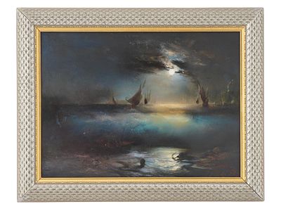 RUSSIAN SEASCAPE OIL PAINTING BY VLADIMIR ZEBEK. Vladimir Evgenievich Zebek, Russian, 1931 to 