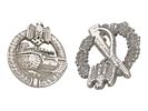 PAIR OF WWII NAZI GERMAN MILITARY AWARD BADGES. A lot of two World War II Nazi German military Image - 3