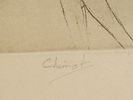 EDOUARD CHIMOT FRENCH FEMALE NUDE ETCHING SIGNED. Edouard Chimot, French, 1880 to 1959, etching Image - 3