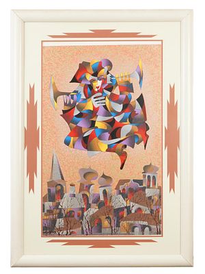 ANATOLE KRASNYANSKY UKRAINIAN ARTIST PROOF SERIGRAPH. Anatole Krasnyansky, Ukrainian, Russian 