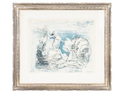 LTD FRENCH COLOR ETCHING BY ETIENNE RET SIGNED. Etienne Ret, French, American, 1900 to 1996, a 