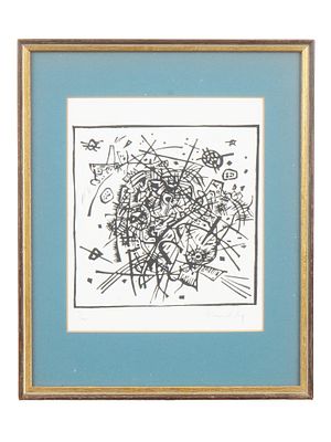 LTD LITHOGRAPH AFTER WASSILY KANDINSKY SIGNED. A limited edition lithograph on paper, Kleine 