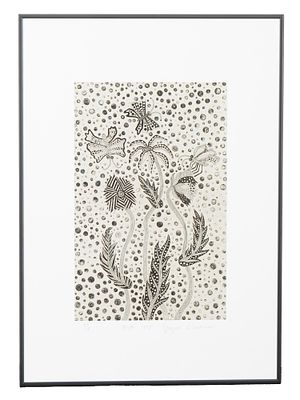 SIGNED YAYOI KUSAMA JAPANESE SCREEN PRINT 1995 W COA. Yayoi Kusama, Japanese, born 1929, a 