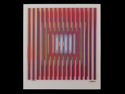 YAACOV AGAM ISRAELI LIMITED EDITION AGAMOGRAPH. Color agamograph print by Yaacov Agam, born 1928 