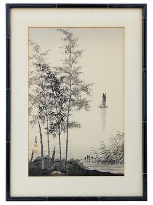 ANTIQUE JAPANESE WOODBLOCK PRINT BY IMOTO TEKIHO. An antique woodblock print on paper by Imoto 