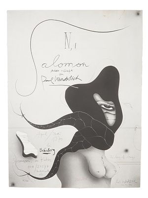 PAUL WUNDERLICH LIMITED EDITION EXHIBITION POSTER. Paul Wunderlich, German, 1927 to 2010, offset 