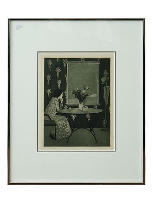 CONTEMPORARY AMERICAN ETCHING BY OLIVIA MUNROE SIGNED. Olivia Munroe, a Contemporary American 