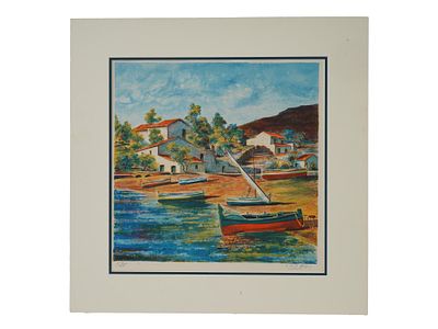LTD SPANISH LITHOGRAPH BY EDUARDO VIAL HUGAS SIGNED. Eduardo Vial Hugas, Spanish, 1910 to 1999 