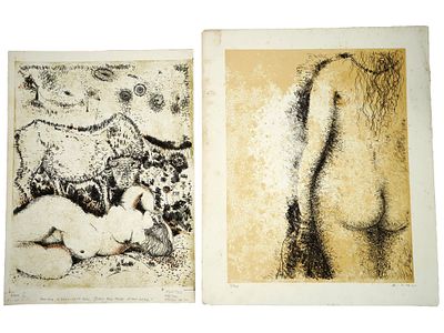 VINTAGE ITALIAN FEDERICO RIGHI LIMITED ED LITHOGRAPHS. A lot of 2 vintage Italian limited 