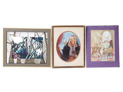 LOT OF THREE VINTAGE FANTASY SIGNED PRINTS. A lot of three vintage fantasy signed prints. The 