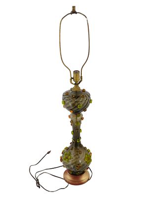 VINTAGE DECORATIVE TABLE LAMP LATE 20TH CENTURY. A vintage decorative table lamp without shade. 