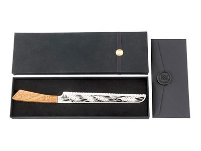 NEW JUDAICA SHABBAT STAINLESS STEEL CHALLAH KNIFE. A New Judaica Shabbat Challah knife. Crafted 