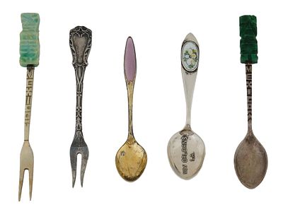 STERLING SILVER FORKS AND SPOONS CUTLERY SET. A sterling silver cutlery set including forks and 