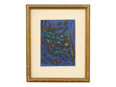 ALFRED MANESSIER FRENCH ABSTRACT COLOR LITHOGRAPH. Alfred Manessier, French, 1911 to 1993, color 