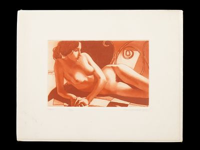 LTD AMERICAN NUDE ETCHING BY DAVID BUMBECK SIGNED. David Bumbeck, American, born 1941, a limited 