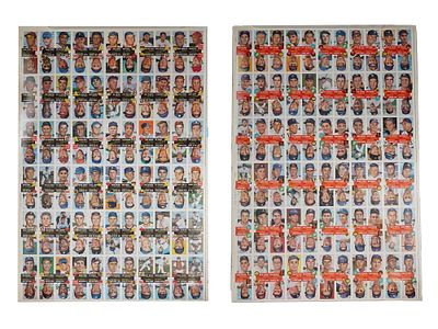 2 UNCUT SHEETS OF 1953 TOPPS REPRINT. Offered here are two uncut sheets of 1953 Topps reprint 