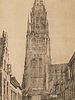 1928 DUTCH CHURCH ETCHING BY MARIUS JANSSEN SIGNED. Marius Janssen, Dutch, 1885 to 1957, an Изображение - 1