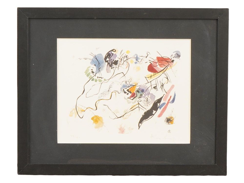 WASSILY KANDINSKY RUSSIAN COLOR LITHOGRAPH PRINT. Wassily Vasilievich Kandinsky, Russian, 1866 
