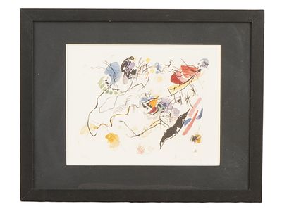 WASSILY KANDINSKY RUSSIAN COLOR LITHOGRAPH PRINT. Wassily Vasilievich Kandinsky, Russian, 1866 